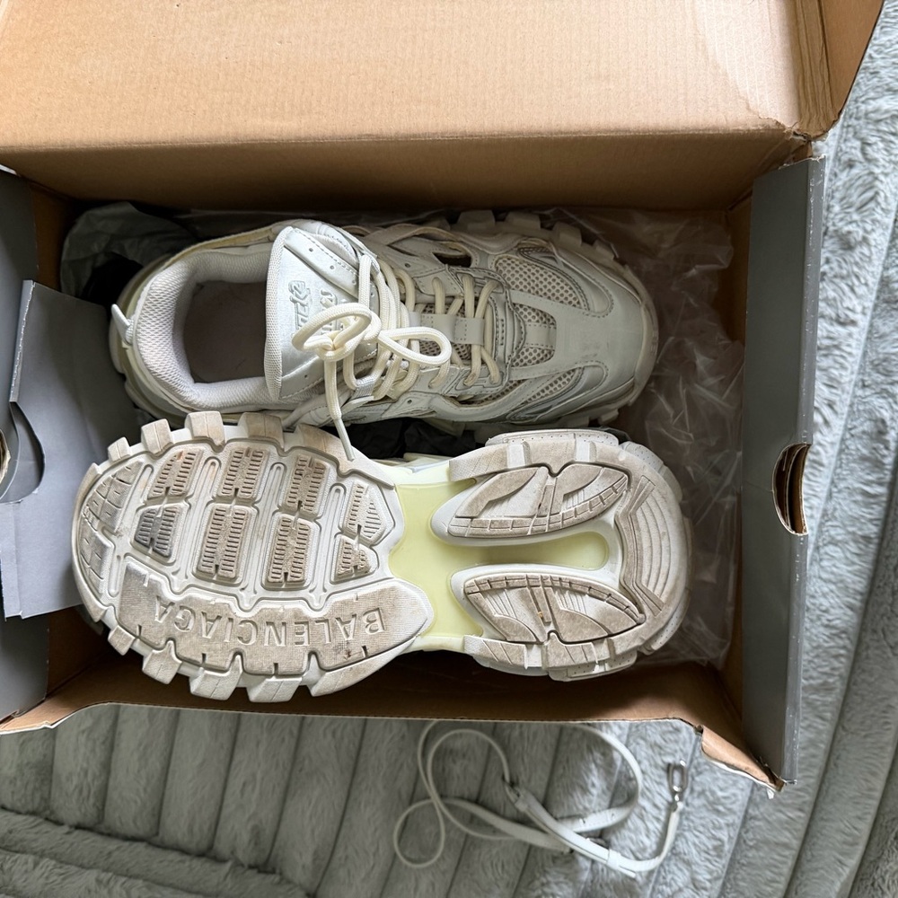 Balenciaga Cream Athletic Shoes